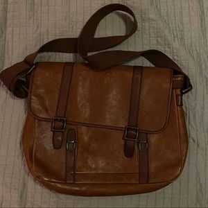 Fossil Leather Messenger Bag